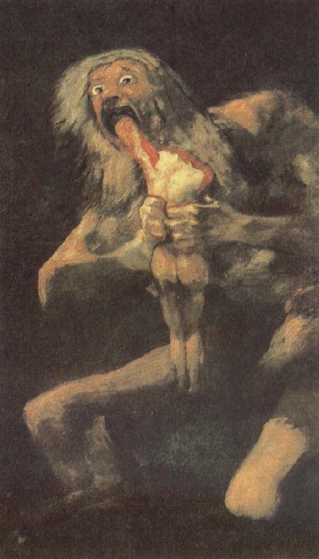 Francisco de goya y Lucientes Saturn devours harm released one of its chin- oil painting image